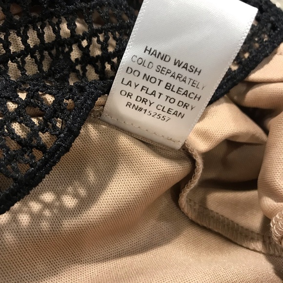 Polagram Anthropologie Black Lace Beige Lining Cocktail Dress ~ Women’s Medium - Picture 10 of 10